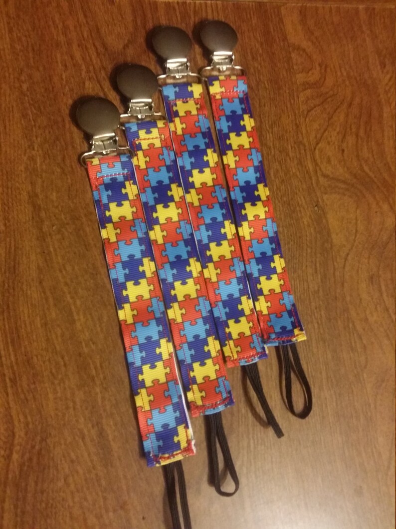 Autism awareness pacifier clip Etsy