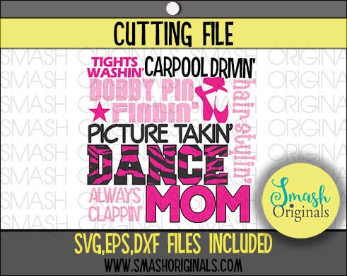 Download Dance Mom Svg Dance Mom Word Art Cut File SVG EPS and | Etsy