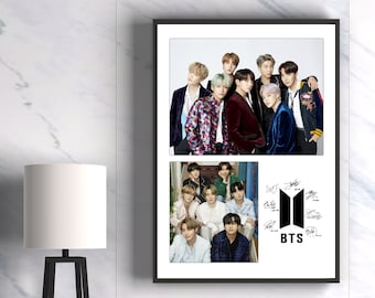 BTS Collage Poster KPOP Jin, Suga, J-Hope, RM, Jimin, V, Jungkook Bangtan Boys Photos