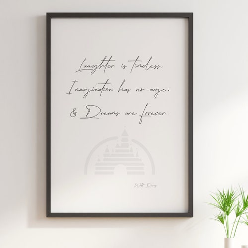 Disney Quote Wall Art Walt Disney Quote Prints Gold Foil Etsy