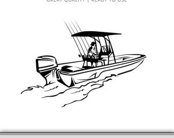 Download Fishing boat svg | Etsy
