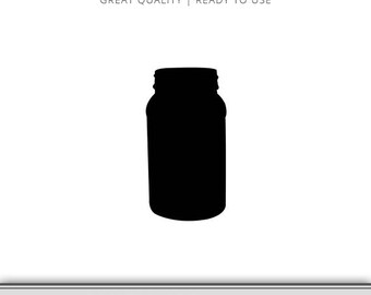 Mason jar vector | Etsy