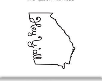Download Georgia SVG Georgia State SVG Georgia Outline SVG | Etsy