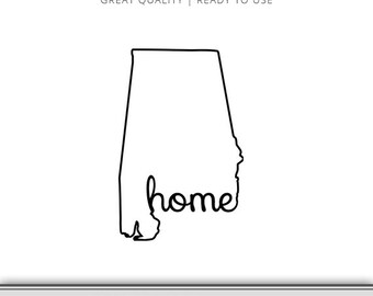 Download Sweet Home State of Alabama Outline SVG or Silhouette ...