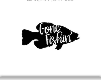 Gone fishing svg | Etsy