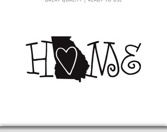 Download Georgia Home State Outline Graphic Georgia State Silhouette