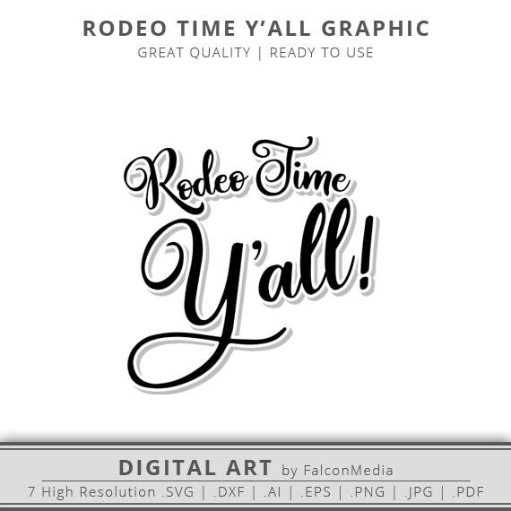 Download Rodeo SVG Rodeo Time Y'all Downloadable Graphic Rodeo | Etsy