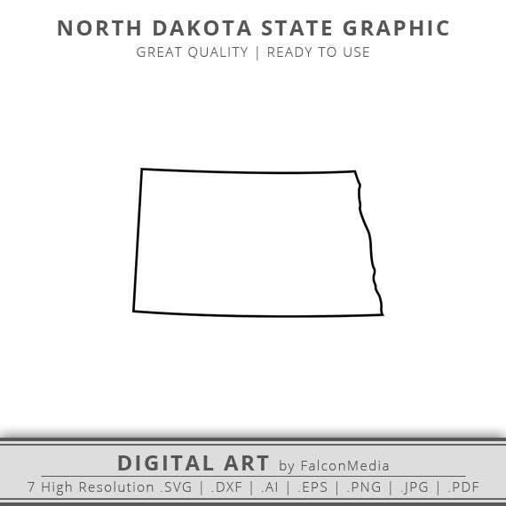 North Dakota svg North Dakota State Outline SVG North | Etsy