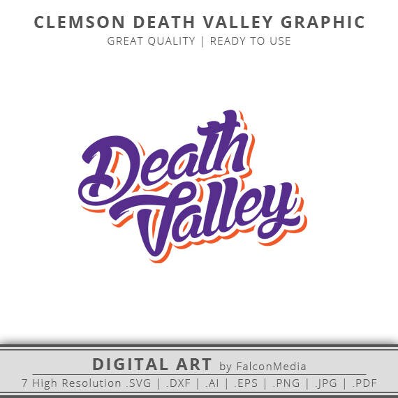 Clemson Svg Death Valley Svg South Carolina Svg Tigers Svg Vector Art Cricut Silhouette Cameo Digital Download
