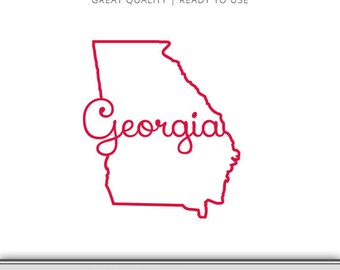Download Georgia Home State Outline Graphic Georgia State Silhouette