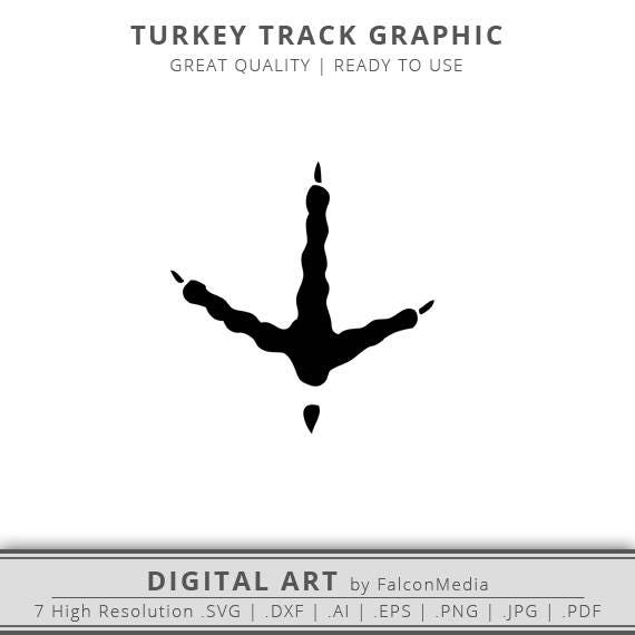 Turkey Tracks SVG Turkey Track SVG Turkey SVG Turkey Etsy