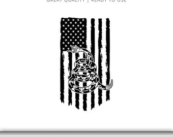 Gadsden Flag Snake Graphic - Don't Tread On Me Flag - Snake Flag svg - Don't Tread On Me SVG - USA Flag - USA svg - Instant Download