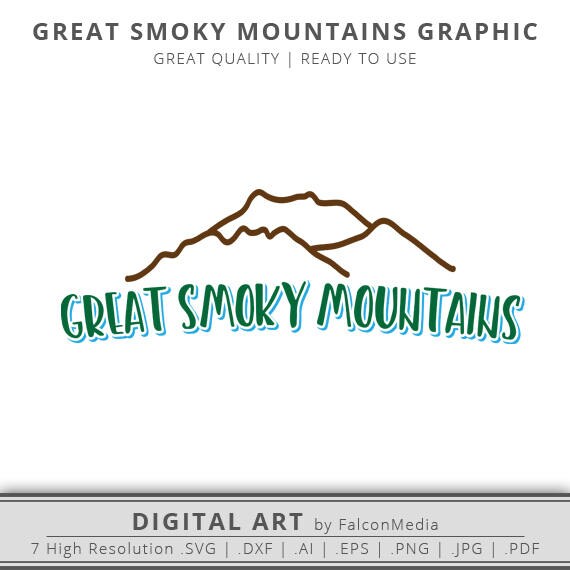 Smoky Mountains svg Tennessee Great Smoky Mountains | Etsy