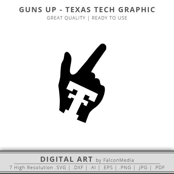 Texas Tech SVG Red Raiders Guns Up Lubbock Texas SVG Etsy