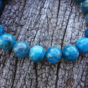 Apatite Bracelet. Natural Teal Blue Gemstone Statement Bracelet Handmade in Australia by Miss Leroy. image 2