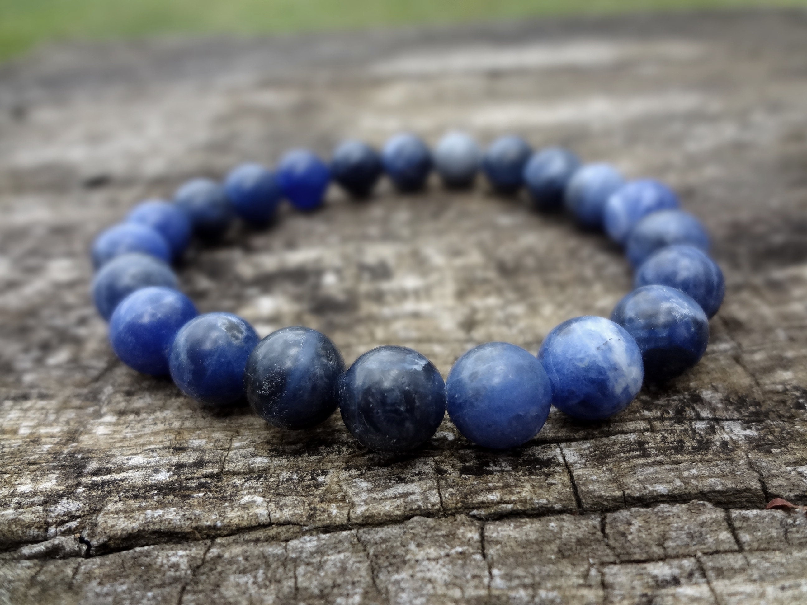Feeling BOLD in Blue and Brown...Big Choose from 2 sizes! Beautiful Bold OOAK Natural Sodalite Woven Boho Bracelets