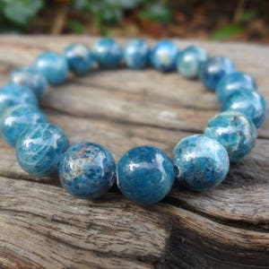 Apatite Bracelet. Natural Teal Blue Gemstone Statement Bracelet Handmade in Australia by Miss Leroy. image 1