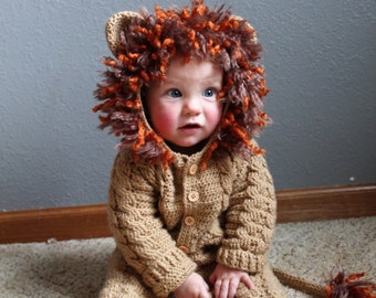 Gehaakt pdf-patroon, Lennox Lion Suit, babyromper, overall, slaper - nog geen eindproduct