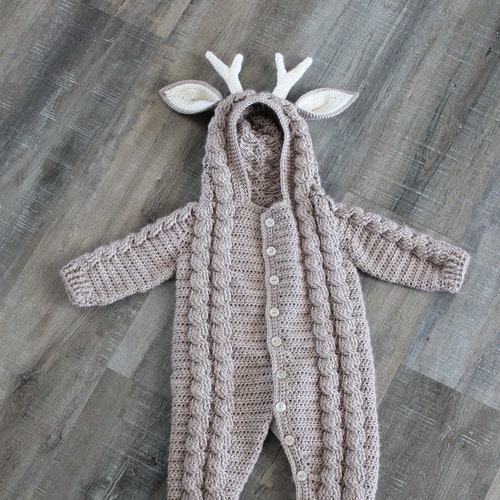 Crochet PDF Pattern Bayleigh Bear Suit Baby Romper - Etsy