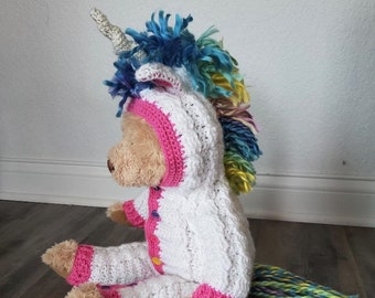 Crochet PDF Pattern, Ulanna Unicorn Suit, Baby Romper, Coverall, Sleeper - Not a finished Product