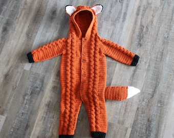 Gehaakt pdf-patroon, Finley Fox-pak, babyromper, overall, slaper - nog niet voltooid