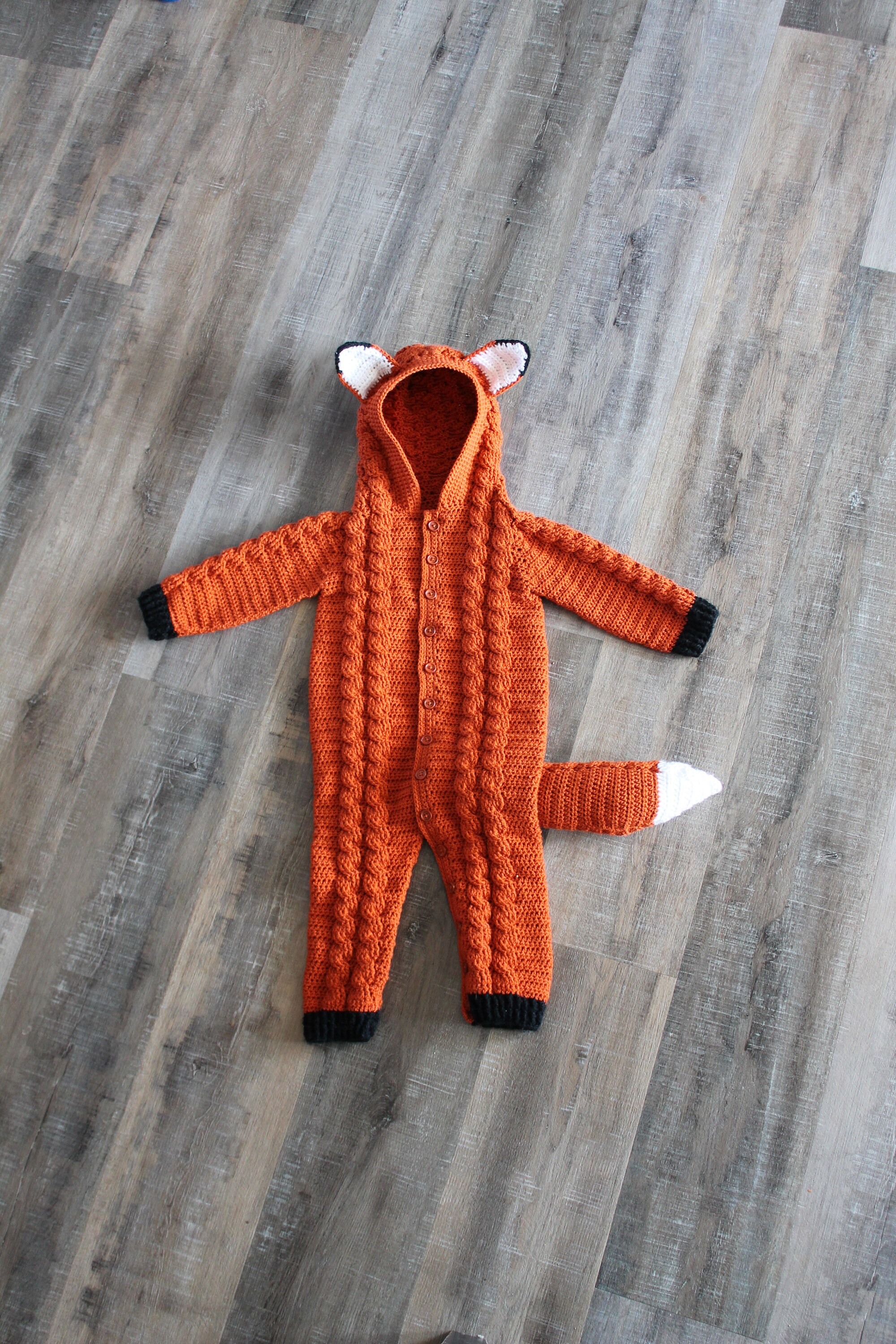 Crochet PDF Pattern, Finley Fox Suit, Baby Romper, Coverall, Sleeper - Not a finished Product