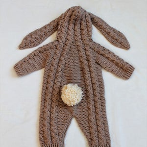 Crochet PDF Pattern, Blair Bunny Suit, Baby Romper, Coverall, Sleeper Not a finished Product image 3