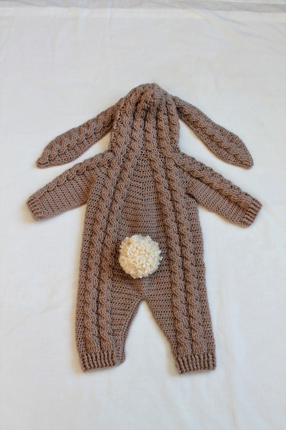 Crochet PDF Pattern, Blair Bunny Suit, Baby Romper, Coverall, Sleeper - Not a finished Product - Thumbnail 3
