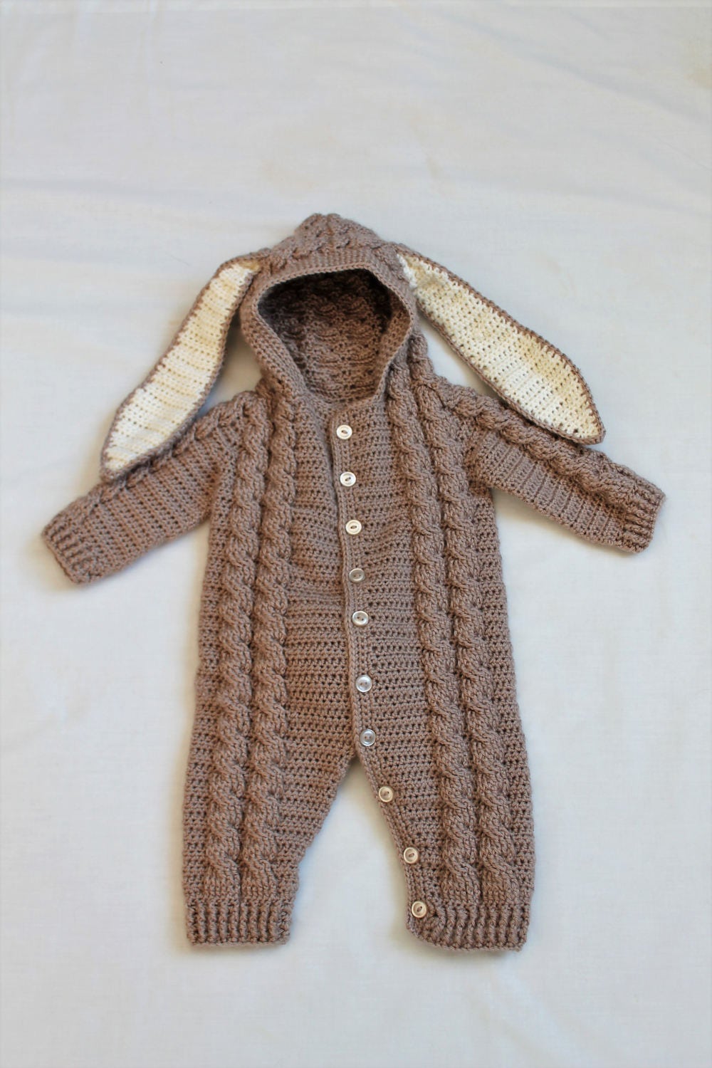 Crochet PDF Pattern, Blair Bunny Suit, Baby Romper, Coverall, Sleeper - Not a finished Product