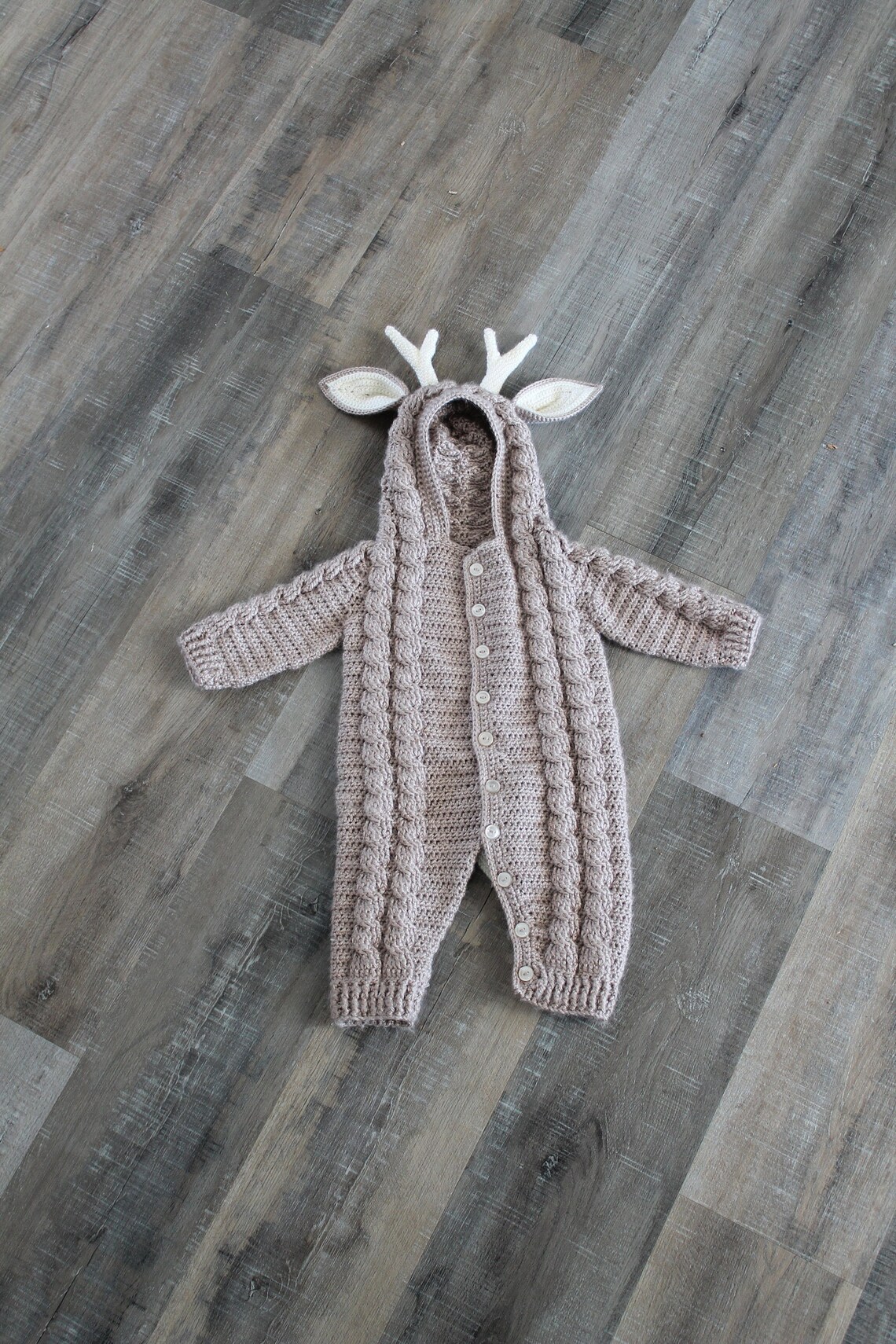 Devin Deer Suit Baby Romper Coverall Sleeper Crochet PDF | Etsy