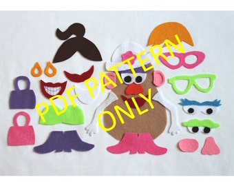 パターンのみ - 2つのパターン - ミスターポテトヘッドとミセスポテト