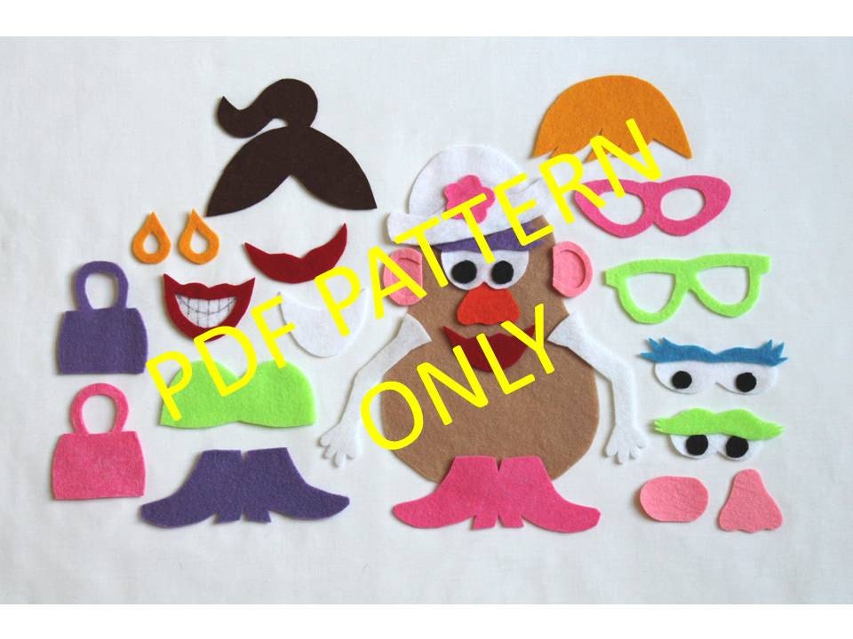 PATTERN ONLY - Mrs. Potato Head Felt Toy