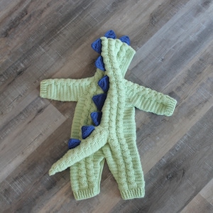 Crochet PDF Pattern, Digby Dinosaur Suit, Baby Romper, Coverall, Sleeper - Not a finished Product