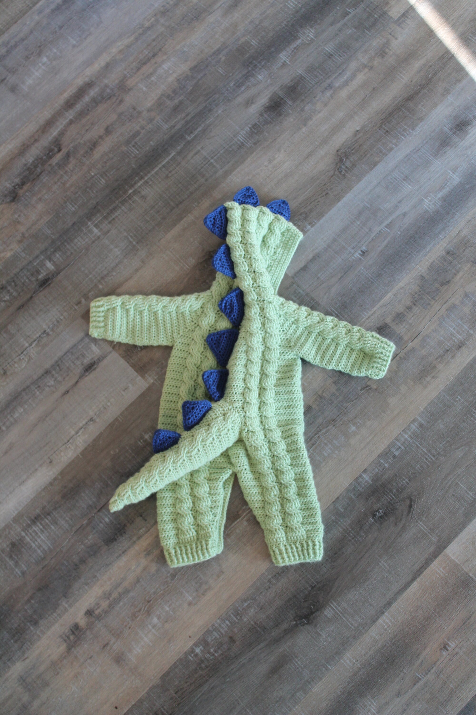 Crochet PDF Pattern, Digby Dinosaur Suit, Baby Romper, Coverall, Sleeper - Not a finished Product