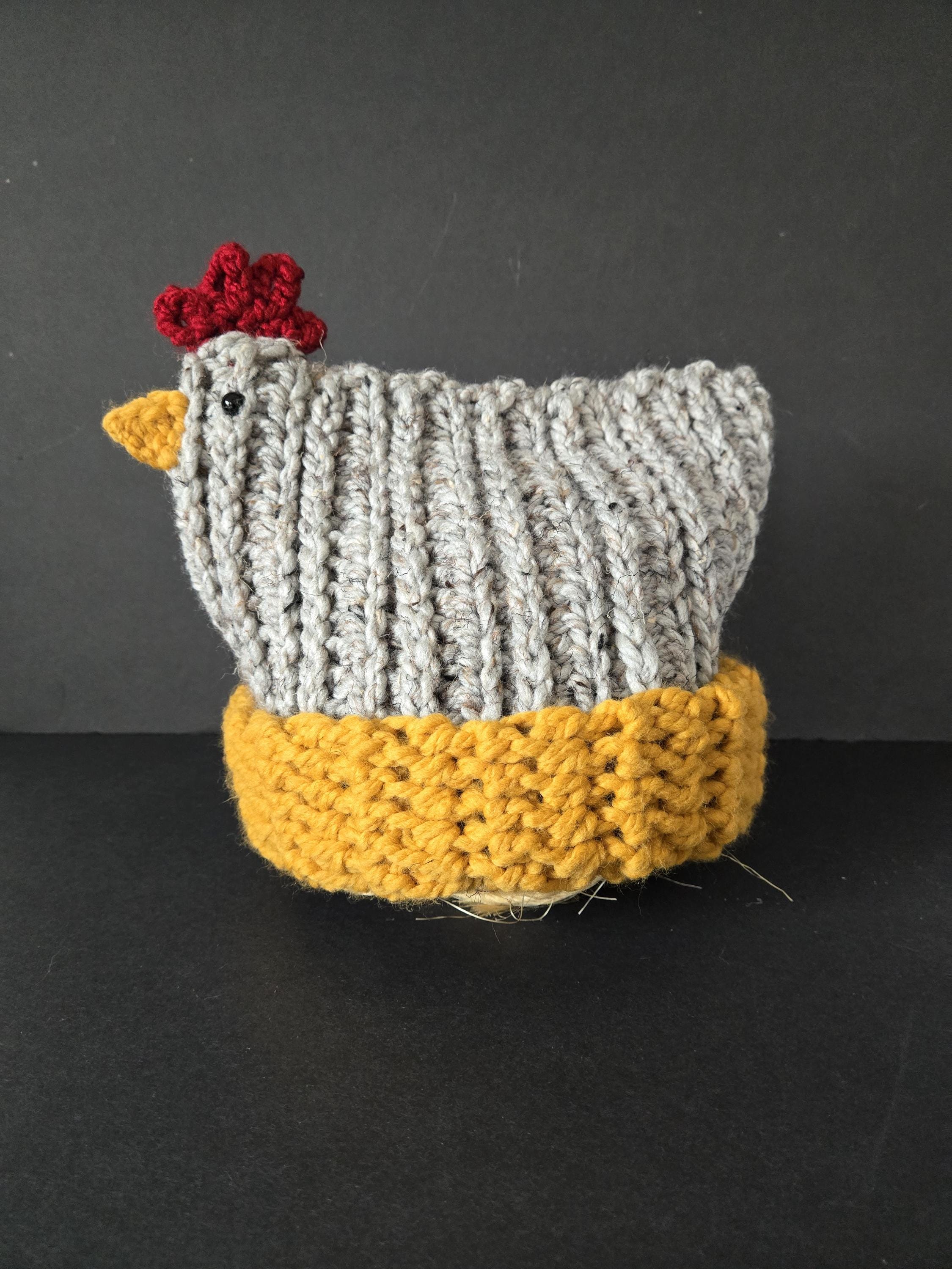 Crochet PDF Pattern - Charli Chicken Hat - Not a finished product - Thumbnail 3