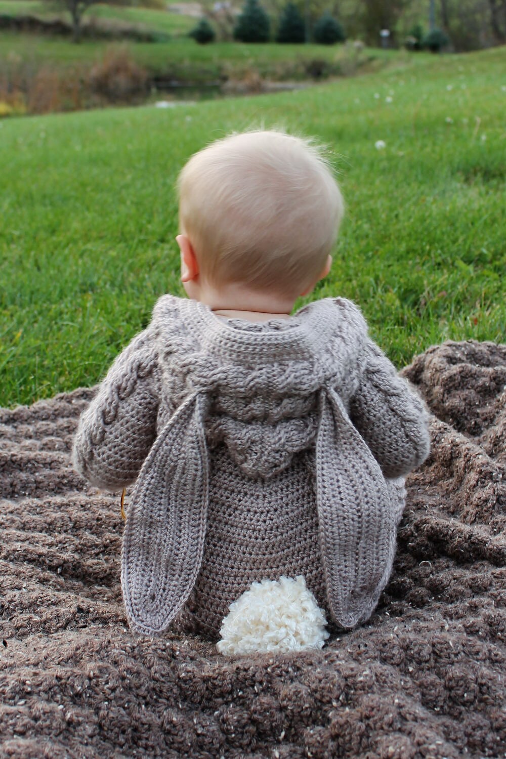 Crochet PDF Pattern, Blair Bunny Suit, Baby Romper, Coverall, Sleeper - Not a finished Product - Thumbnail 2