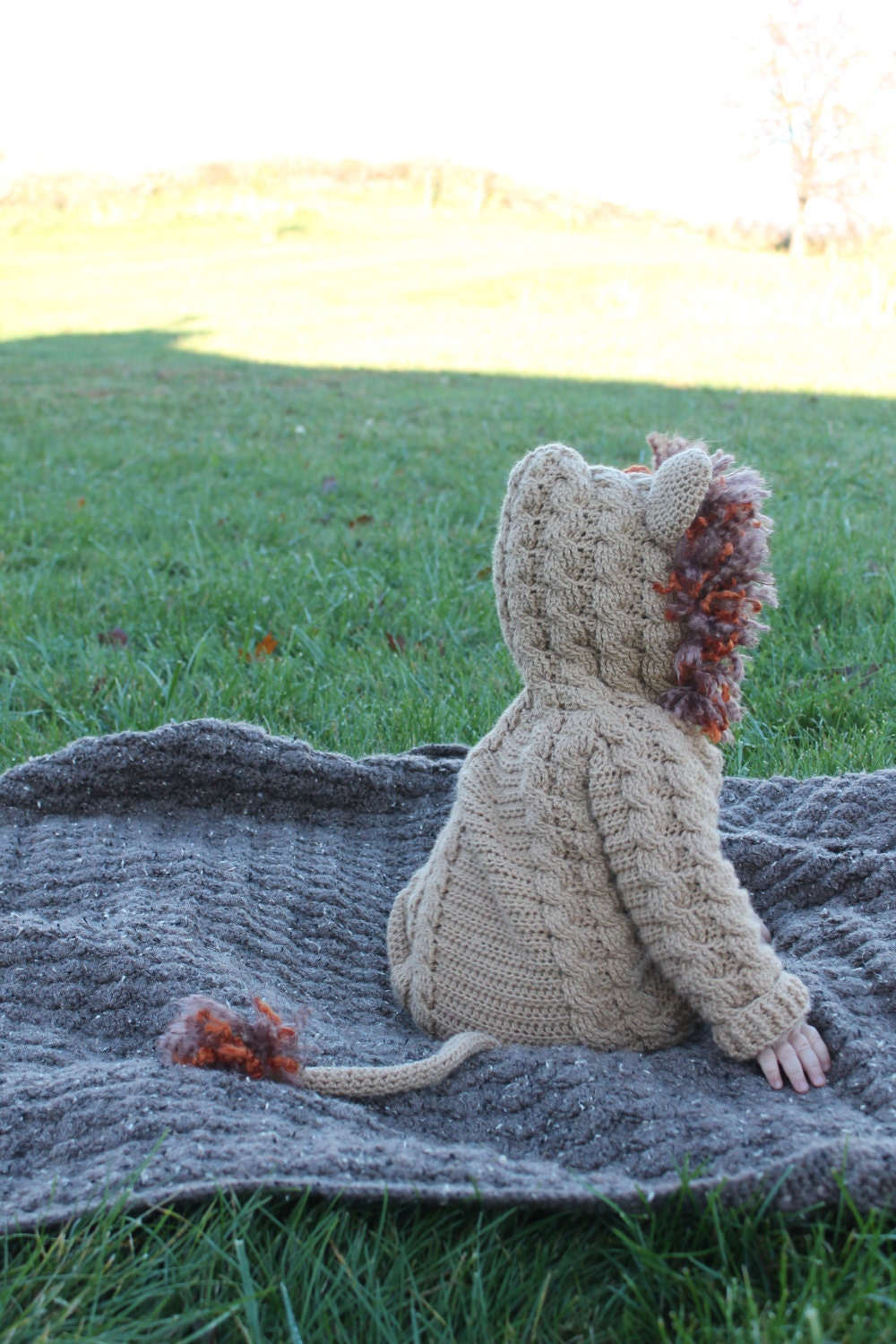 Crochet PDF Pattern, Lennox Lion Suit, Baby Romper, Coverall, Sleeper - Not a finished Product - Thumbnail 5