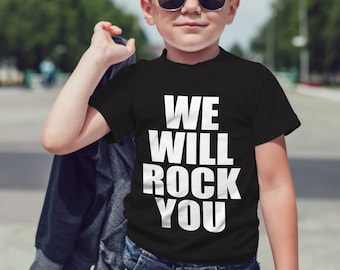 We Will Rock You Kids T Shirt, Unisex Youth Short Sleeve Shirt, Rock Anthem Childrens Tshirt, Queen Shirt Kids, Rocker Kid Tshirt, Kids Tee