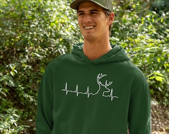 Deer Fish Hook Heart Love Camo Hoodie Country Girl & Guy Outdoor Hunt S-3X Deer Fish Hook Heart Love Camo Hoodie Country Girl & Guy Outdoor Hunt S-3X