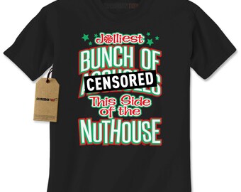 Men Jolliest Bunch of A Holes Funny Family Round Neck T-Shirts