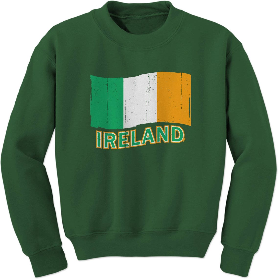 Ireland Distressed Flag Adult Crewneck Sweatshirt | Etsy