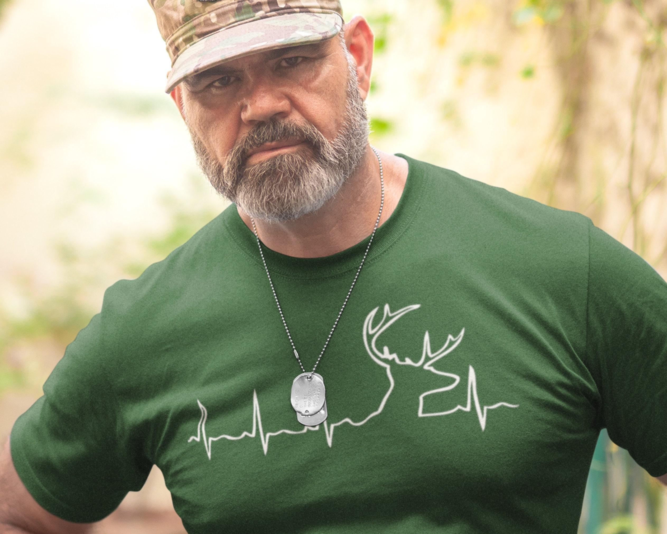 men's shirt with stag head logo