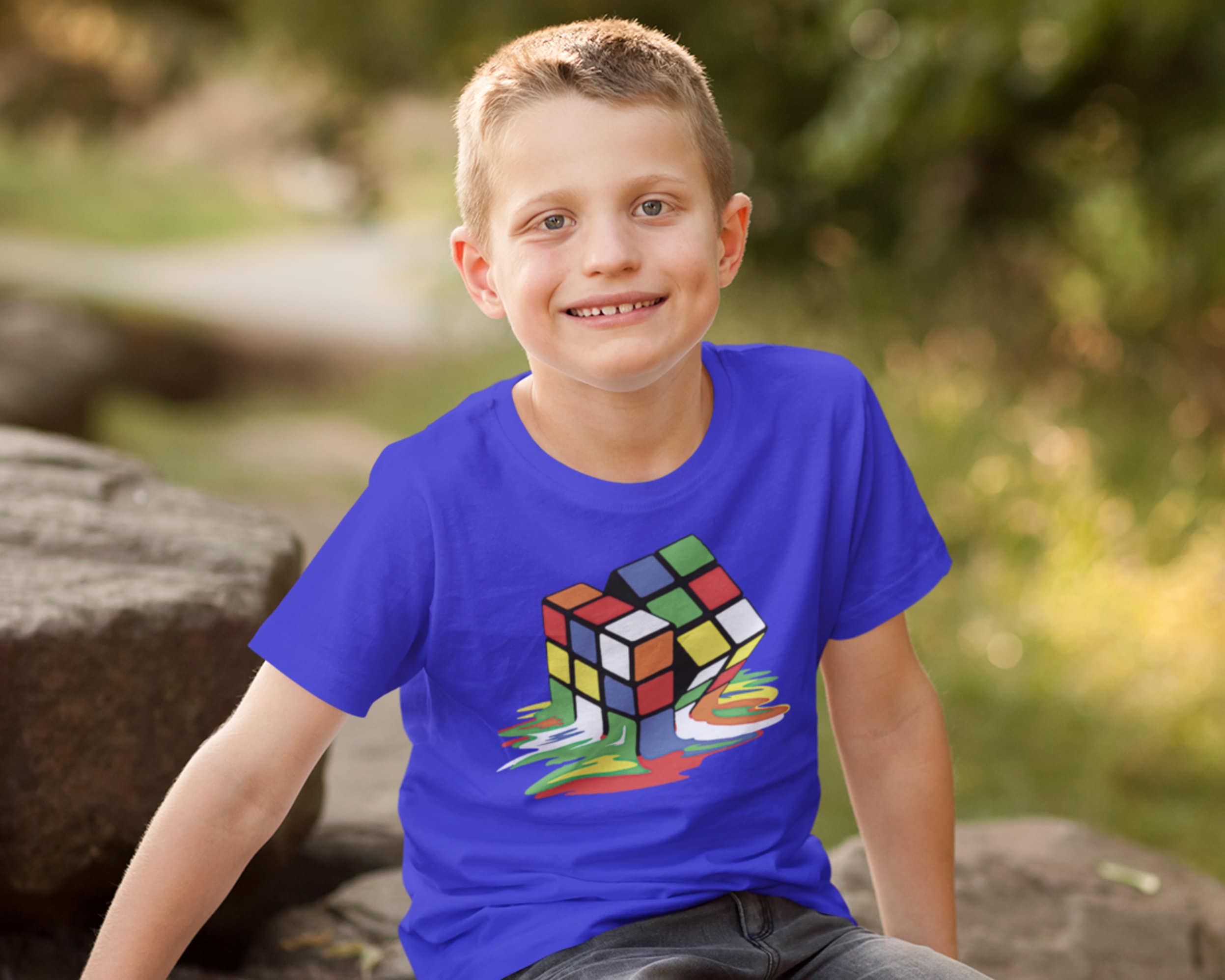 Melting Multi-colored Cube Youth T-shirt - Etsy Hong Kong