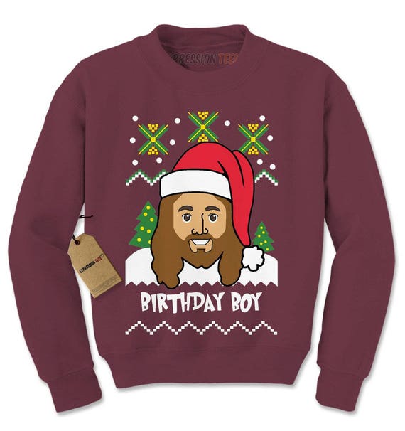 Jesus Birthday Boy Ugly Christmas Style Unisex Sweatshirt tee