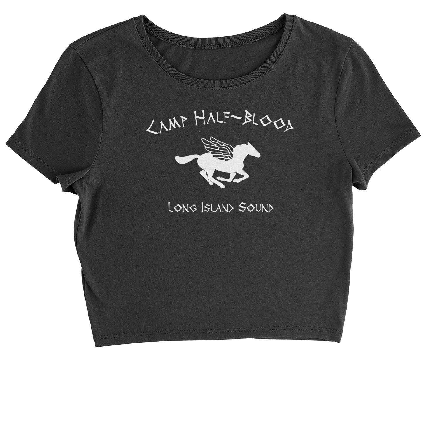 Camp Half Blood Long Island Sound Womens Cropped Tops Y2k Summer Fashion  Graphic T Shirt Ladies