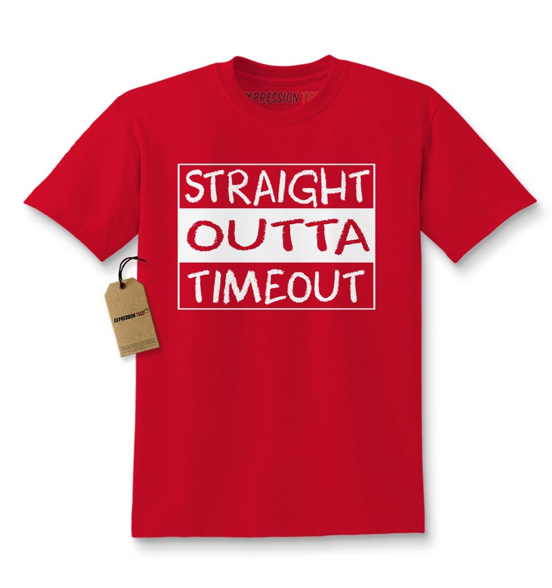 Kids Straight Outta Time Out Shirt Printed Youth Grounded Etsy