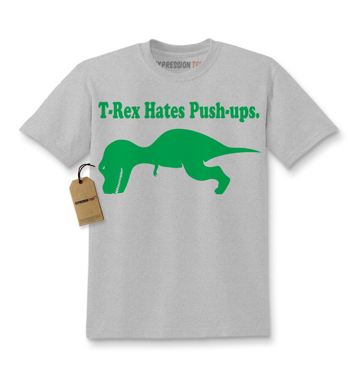 Kids T-Rex Hates Push-ups Shirt Printed Youth Dinosaur | Etsy