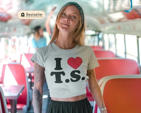 I Heart TS Crop Top, Gift For Her, Concert Crop Tee, Eras 2025 Tee, Spring Style, Music Tour Merch, Y2k Pop Culture Tshirt, Womens Clothing