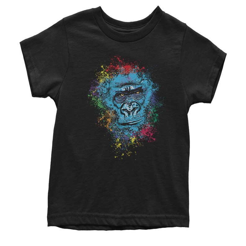 Expression Tees Gorilla Face Paint Splash Crewneck Sweatshirt