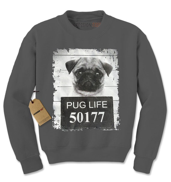 Expression Tees Pug Life Funny Thug Life Youth-Sized Hoodie